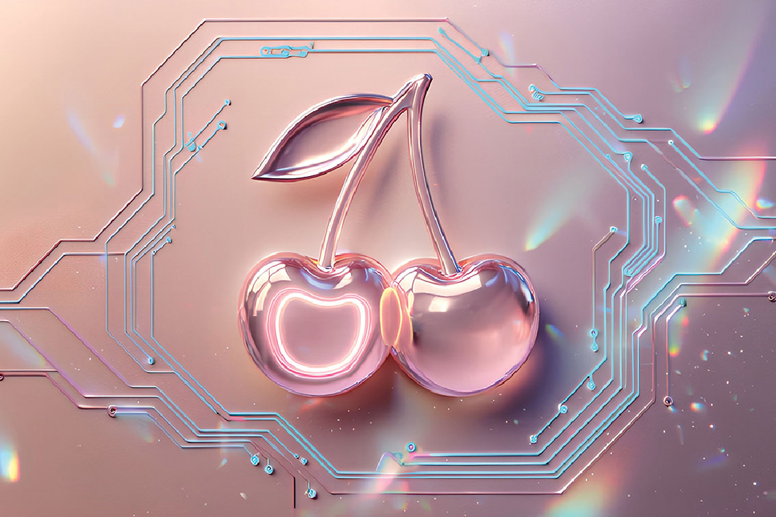 🌸 Pink Glass Cherry