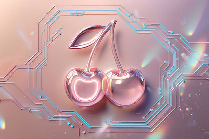 🌸 Pink Glass Cherry